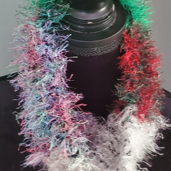 Scarf Neck Muff Multicolored Stretch Warm - Picture 3 of 5